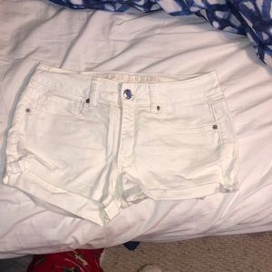 American Eagle White Jean Shorts